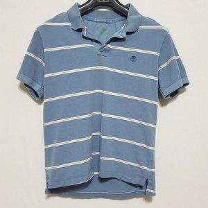 Vintage Timberland Blue Striped Medium Polo